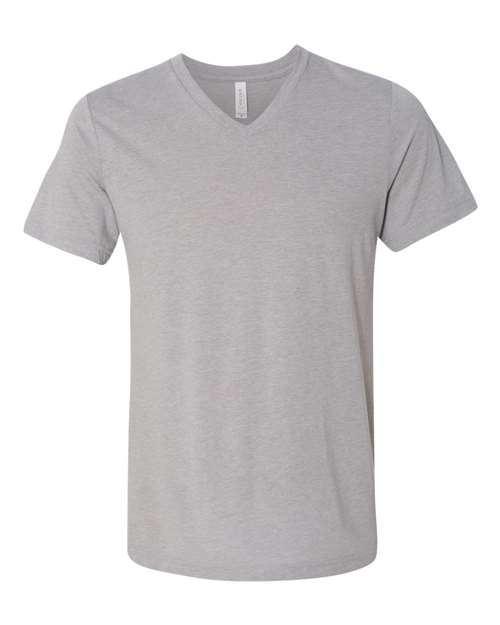 BELLA + CANVAS Unisex Triblend V-Neck Tee - Athletic Grey Triblend