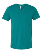 BELLA + CANVAS Unisex Triblend V-Neck Tee - Teal Triblend