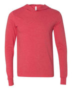 BELLA + CANVAS Unisex Jersey Hooded Long Sleeve Tee - Heather Red