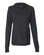 BELLA + CANVAS Unisex Jersey Hooded Long Sleeve Tee - Charcoal Black Triblend