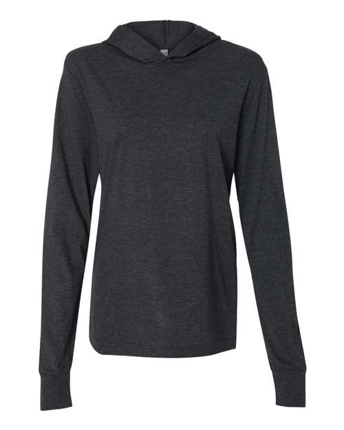 BELLA + CANVAS Unisex Jersey Hooded Long Sleeve Tee - Charcoal Black Triblend