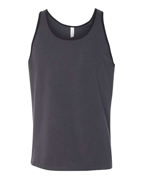 BELLA + CANVAS Jersey Tank - Dark Grey/ Black