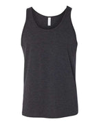 BELLA + CANVAS Jersey Tank - Charcoal Black Triblend/ Solid Black Triblend