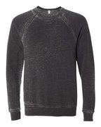 BELLA + CANVAS Unisex Sponge Fleece Raglan Crewneck Sweatshirt (Part 1 of 3) - Grey Acid Wash
