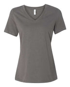 BELLA + CANVAS Women’s Relaxed Jersey V-Neck Tee - Asphalt