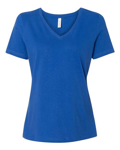 BELLA + CANVAS Women’s Relaxed Jersey V-Neck Tee - True Royal