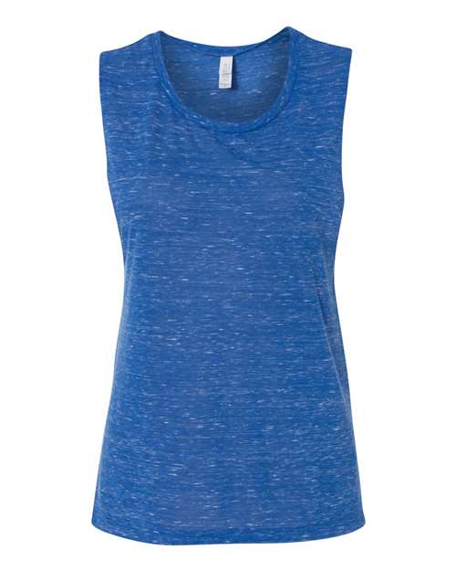 BELLA + CANVAS Women's Flowy Scoop Muscle Tank - True Royal Marble