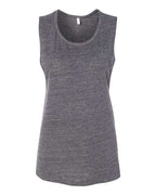 BELLA + CANVAS Women's Flowy Scoop Muscle Tank - Asphalt Slub