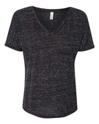 BELLA + CANVAS Women’s Slouchy V-Neck Tee - Black Marble