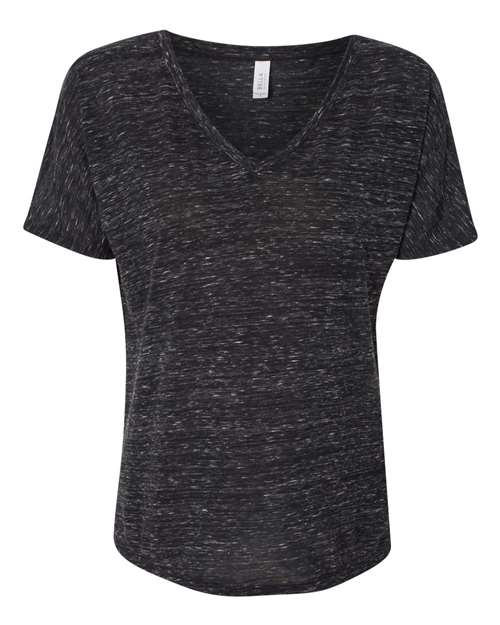 BELLA + CANVAS Women’s Slouchy V-Neck Tee - Black Marble