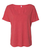 BELLA + CANVAS Women’s Slouchy V-Neck Tee - Red Triblend