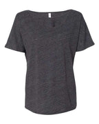 BELLA + CANVAS Women’s Slouchy Tee - Charcoal Black Slub