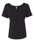 BELLA + CANVAS Women’s Slouchy Tee - Black Speckled