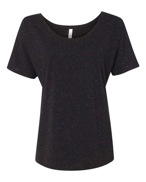 BELLA + CANVAS Women’s Slouchy Tee - Black Speckled