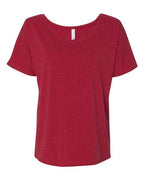 BELLA + CANVAS Women’s Slouchy Tee - Red Speckled