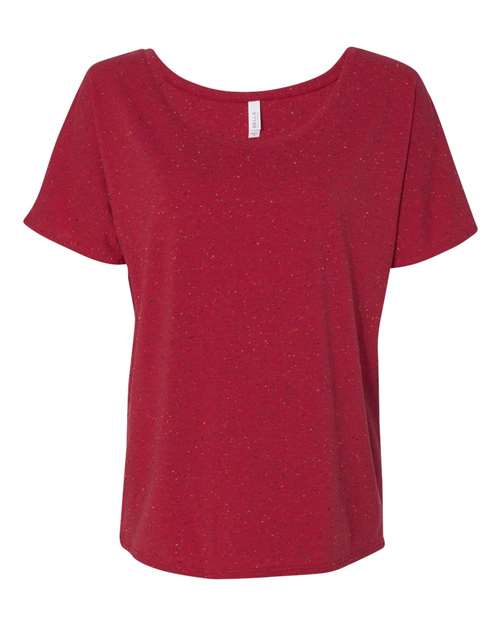 BELLA + CANVAS Women’s Slouchy Tee - Red Speckled