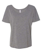 BELLA + CANVAS Women’s Slouchy Tee - Deep Heather Speckled
