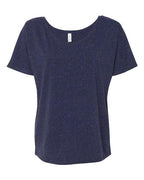 BELLA + CANVAS Women’s Slouchy Tee - Navy Speckled