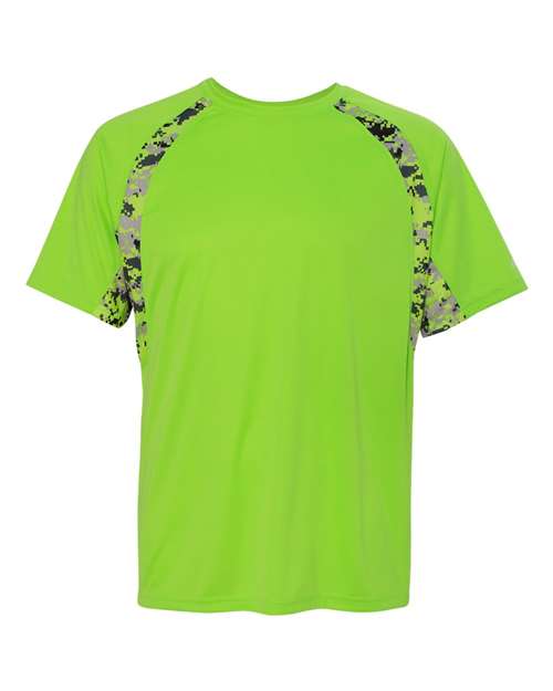 Badger Men's Hook Digital T-Shirt - Lime/ Lime Digital