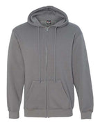 Bayside Unisex USA-Made Full-Zip Hooded Sweatshirt - Charcoal