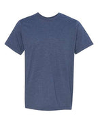 Bayside Unisex USA-Made 50/50 Fine Jersey T-Shirt - Heather Navy
