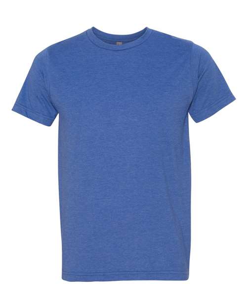 Bayside Unisex USA-Made 50/50 Fine Jersey T-Shirt - Heather Royal Blue
