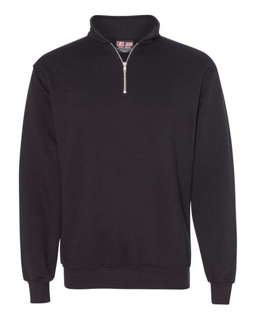 Bayside Unisex USA-Made Quarter-Zip Sweatshirt - Black