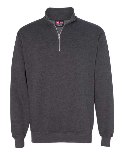 Bayside Unisex USA-Made Quarter-Zip Sweatshirt - Charcoal Heather