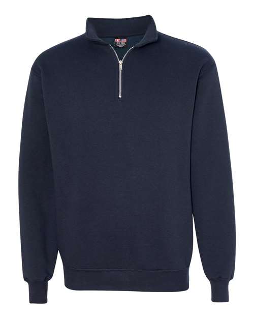 Bayside Unisex USA-Made Quarter-Zip Sweatshirt - Navy
