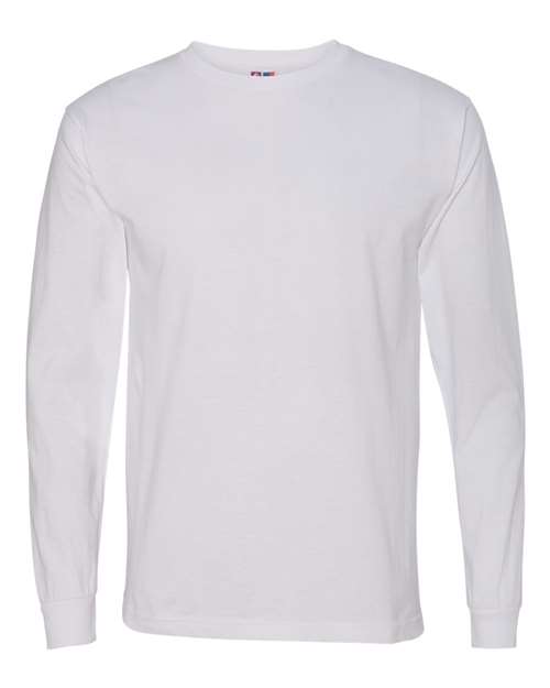Bayside Unisex USA-Made Long Sleeve T-Shirt - White