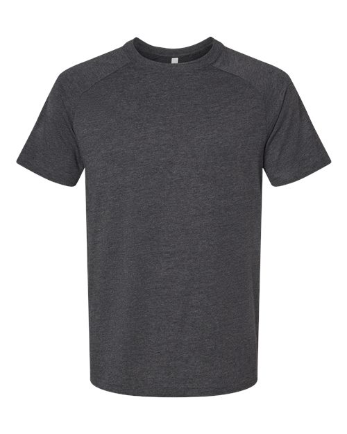 BELLA + CANVAS Men's Heather CVC Raglan Tee - Dark Grey Heather