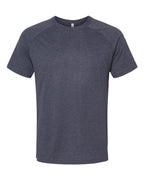 BELLA + CANVAS Men's Heather CVC Raglan Tee - Heather Navy