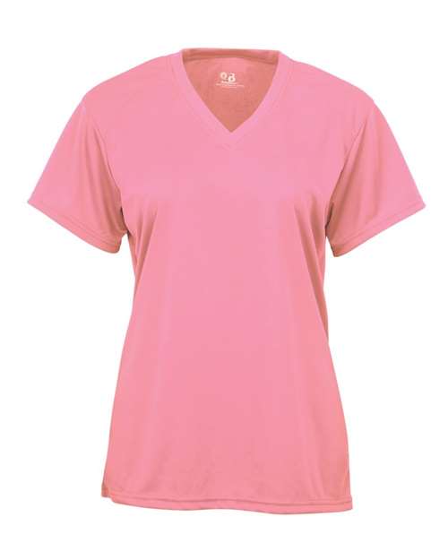 Badger Women’s B-Core V-Neck T-Shirt (Part 1 of 2) - Pink