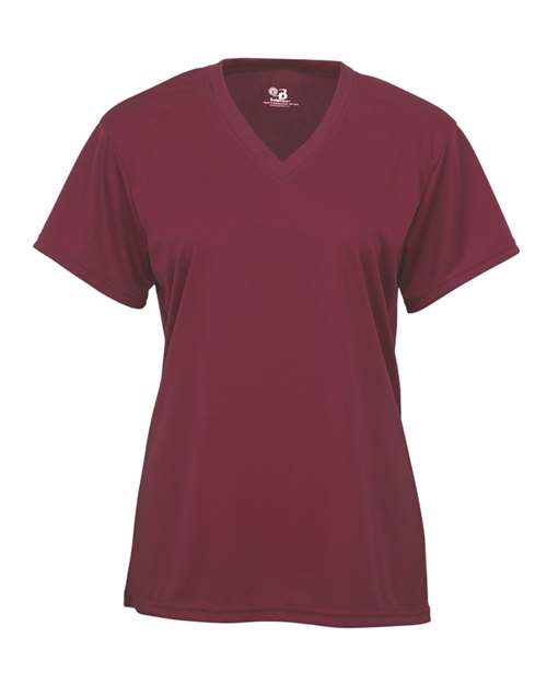 Badger Women’s B-Core V-Neck T-Shirt (Part 1 of 2) - Cardinal