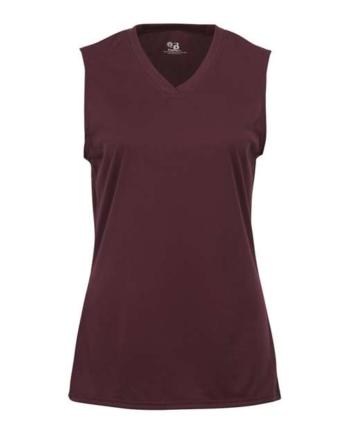 Badger Women's B-Core Sleeveless T-Shirt (Part 1 of 2) - Maroon