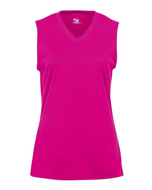 Badger Women's B-Core Sleeveless T-Shirt (Part 1 of 2) - Hot Pink