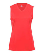 Badger Women's B-Core Sleeveless T-Shirt (Part 1 of 2) - Hot Coral