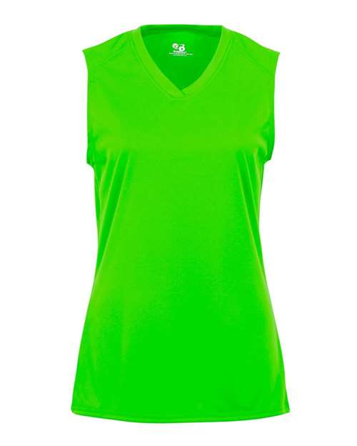 Badger Women's B-Core Sleeveless T-Shirt (Part 1 of 2) - Lime