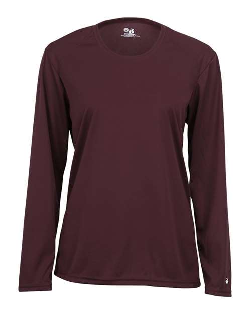 Badger Women's B-Core Long Sleeve T-Shirt (Part 1 of 2) - Maroon