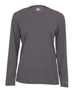 Badger Women's B-Core Long Sleeve T-Shirt (Part 1 of 2) - Graphite