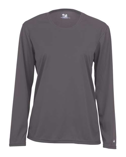 Badger Women's B-Core Long Sleeve T-Shirt (Part 1 of 2) - Graphite