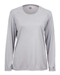Badger Women's B-Core Long Sleeve T-Shirt (Part 2 of 2) - Silver