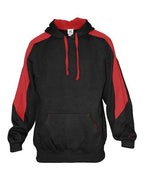 Badger Unisex Saber Hooded Sweatshirt - Black/ Red
