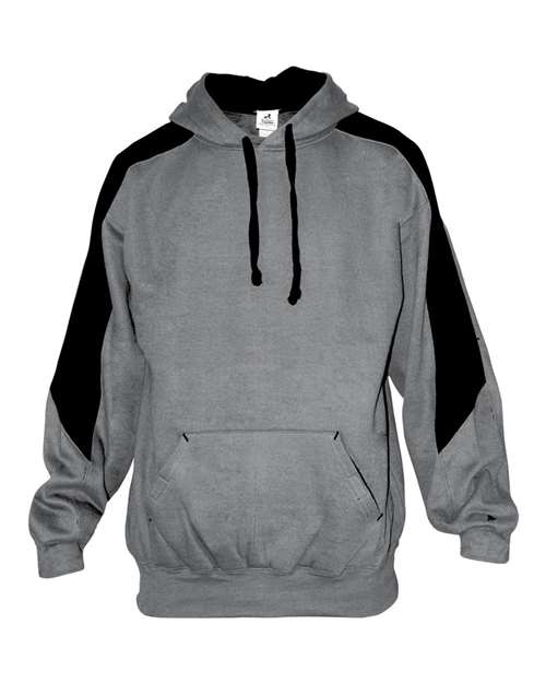 Badger Unisex Saber Hooded Sweatshirt - Oxford/ Black