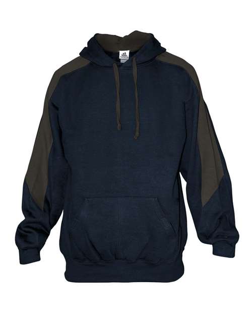 Badger Unisex Saber Hooded Sweatshirt - Navy/ Charcoal