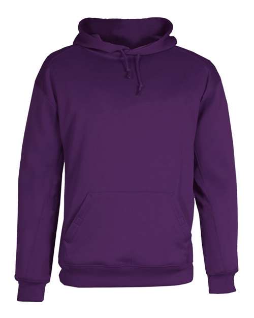 Badger Men's Performance Fleece Hooded Sweatshirt (Part 2 of 2) - Purple