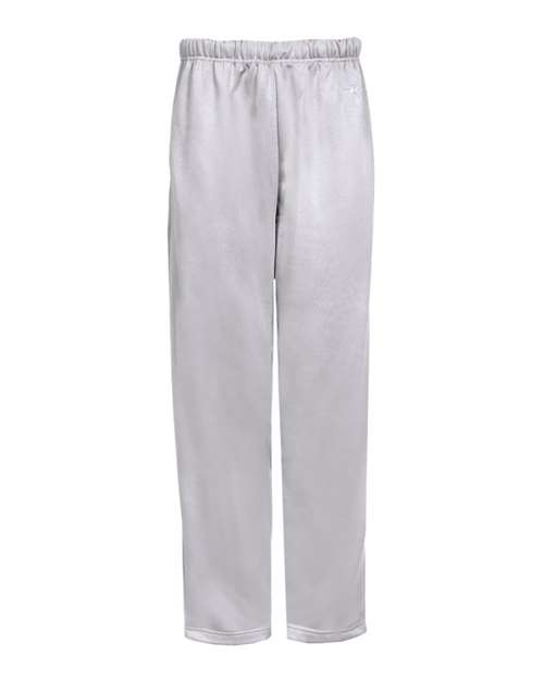 Badger Unisex Performance Fleece Open-Bottom Sweatpants - Silver