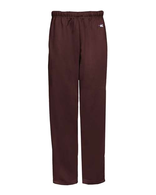 Badger Unisex Performance Fleece Open-Bottom Sweatpants - Maroon