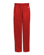 Badger Unisex Performance Fleece Open-Bottom Sweatpants - Red
