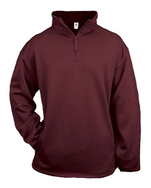 Badger Men's Performance Quarter-Zip Pullover - Maroon